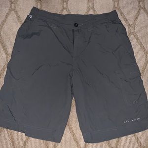 Mens Columbia PFG Omni-Shade Shorts, Gray, size 30 x 10 length